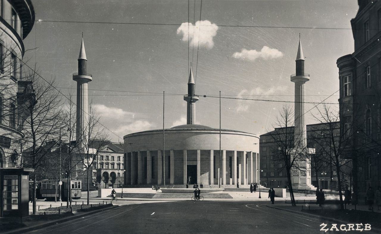 Trg Kulina bana (današnji Trg žrtava fašizma) oko 1944. godine